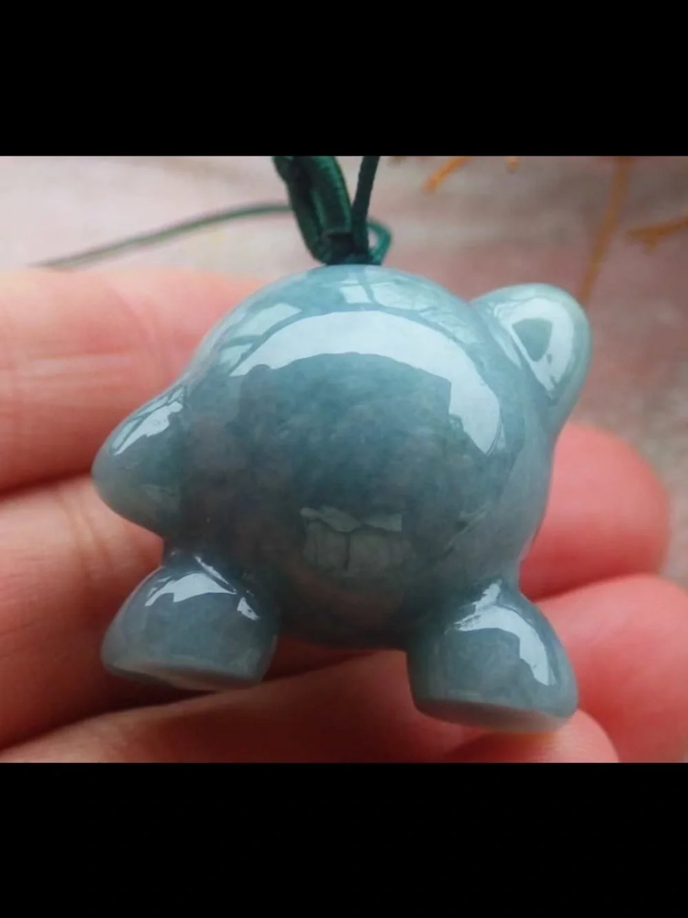 Certificate Jadeite jade cute Cartoon Green Pokemon Kirby circle Pendant
